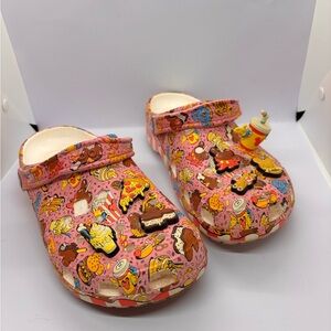 Disney Eats Snacks Pink Crocs With Jibbitz